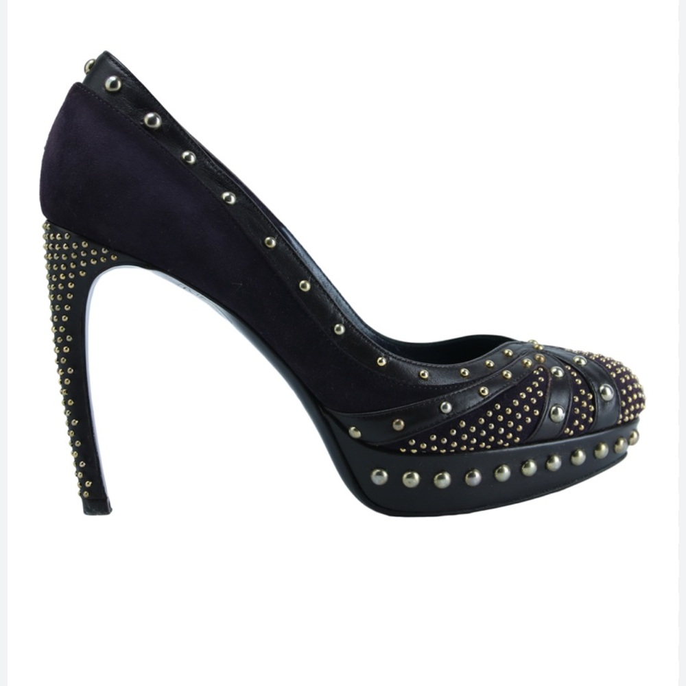 Alexander McQueen suede studded pumps